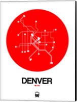 Framed Denver Red Subway Map