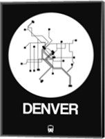 Framed Denver White Subway Map