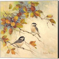 Framed 'Birds of Autumn II' border=