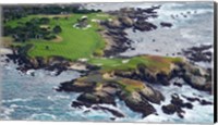 Framed Golf Course on an Island, Pebble Beach Golf Links, California