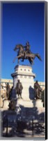 Framed Low Angle View of an Equestrian Statue, Richmond, Virginia