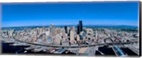 Framed Aerial View of a Cityscape, Seattle, Washington