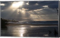 Framed Scenic View of Beach during Sunset, Hawaii