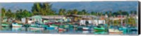 Framed Boats Moored at a Harbor, Trinidad, Cuba