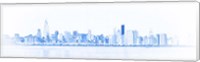 Framed Chicago Skyline Sketch
