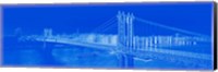 Framed Manhattan Bridge in Blue