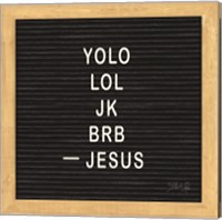 Framed Jesus Humor