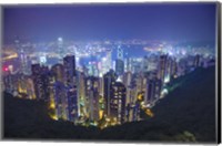 Framed China, Hong Kong, Overview of City at Night