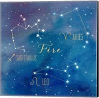 Framed Star Sign Fire