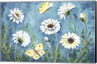 Framed Daisies and Butterfly Meadow