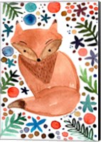 Framed Watercolor Fox