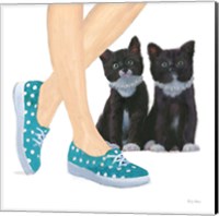 Framed 'Cutie Kitties III' border=