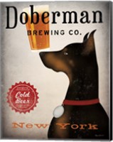 Framed Doberman Brewing Company NY