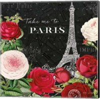 Framed 'Rouge Paris III Black' border=