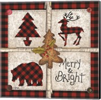 Framed Four Square Merry & Bright