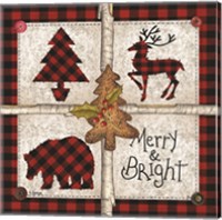 Framed 'Four Square Merry & Bright' border=