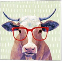 Framed Bespectacled Bovine I