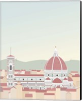 Framed 'Travel Europe--Firenze' border=