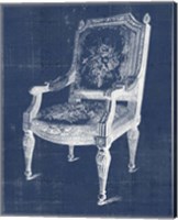 Framed 'Antique Chair Blueprint IV' border=