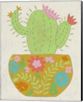 Framed 'Happy Cactus II' border=