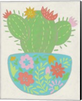 Framed 'Happy Cactus IV' border=