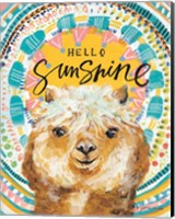 Framed Hello Sunshine Llama