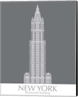 Framed New York Woolworth Building Monochrome