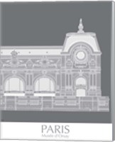 Framed 'Paris Musee Dorsay Monochrome' border=