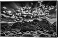 Framed Valley Of Fire 2 Black & White