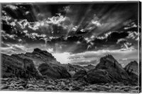 Framed Valley Of Fire 3 Black & White
