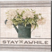 Framed Galvanized Peonies Stay Awhile