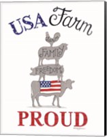 Framed USA Farm Proud