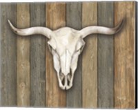 Framed Cow Skull II