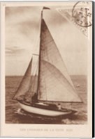 Framed Vintage Sailing II Sepia