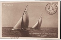 Framed Vintage Sailing I Sepia