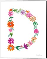 Framed Floral Alphabet Letter IV