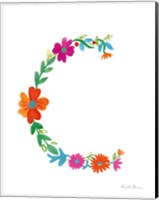 Framed Floral Alphabet Letter III