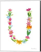 Framed Floral Alphabet Letter XXI