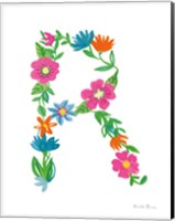 Framed Floral Alphabet Letter XVIII