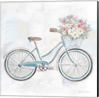 Framed Vintage Bike With Flower Basket I