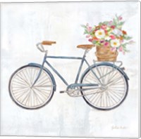 Framed Vintage Bike With Flower Basket II