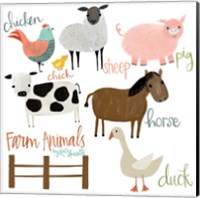 Framed Farm Animals