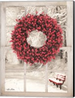 Framed Beaded Wreath View I
