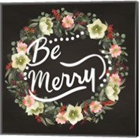 Framed Be Merry Wreath