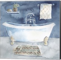 Framed 'Watercolor Bathroom I' border=