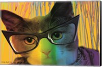 Framed Cat in Glasses