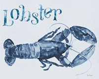 Framed Beach House Kitchen Blue Lobster