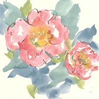 Framed 'Peony in the Pink I' border=