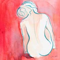 Framed Female Watercolor Figure I