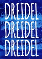 Framed Dreidel Blue Chant